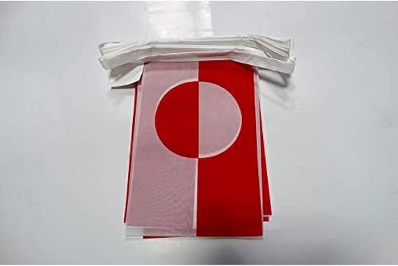 AZ FLAG Greenland Bunting 6 m 20 flags Light Polyester 21x15 cm