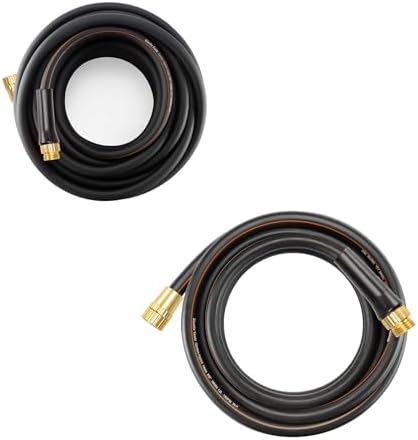 Giraffe Tools Garden Hose 50ft x 5/8", Water Hose Heavy Duty with Swivel Handle, Male to Female Fittings and Garden Hose 25 ft, Heavy Duty Rubber Water Hose 5/8 in, No-Kink, Male to Female Fittings
