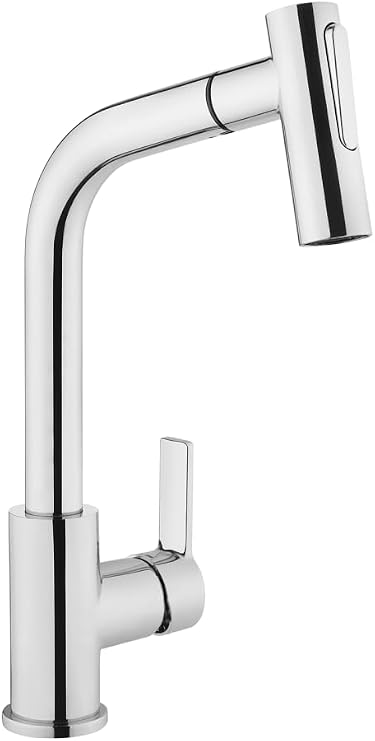 Artema Maestro A42146 Pull-Out Eviye Bataryası, 24 cm Yükseklik, 6 L/dk Akış Hızı, Krom