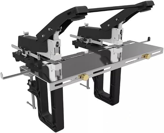Saddle Stapler Double-Head, Heavy Duty Stapler, Thickness 60 Pages, Effortless Flat Riding Dual-purpose Booklet Maker Stapler, with Clamp, for Factory Office and Home(SH-04G)
