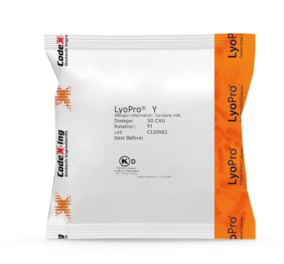 LyoPro 'Y' Yogurt Culture 50 CXU Packet with free recipe