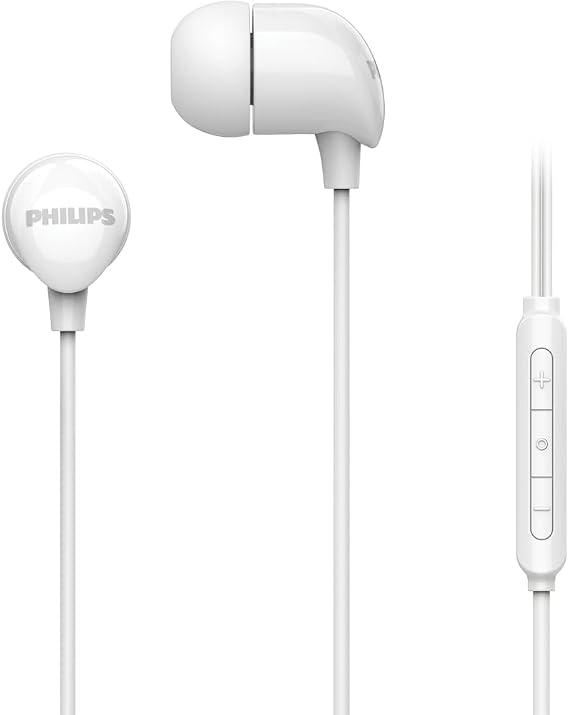 PHILIPS, Headphone with Microphone, TAE2146WT/00, USB-C 5ft with Wired, In-Ear Headphone, White