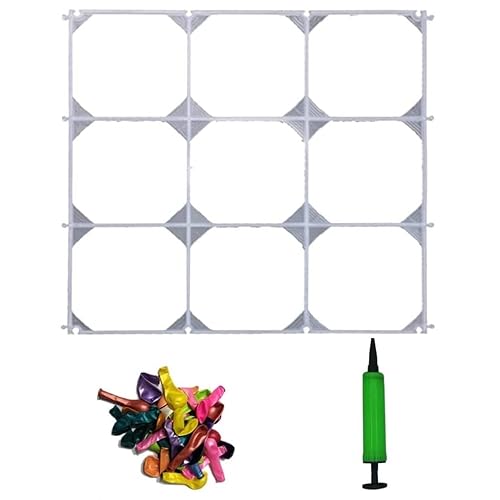 Miupoo Flower Arrangement Balloon Grid,Wedding Flower Wall Background Board,Balloon Grid for Birthday Party, Garden DIY Wall Decor,12 Inches,9 Pieces