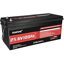 24V 100Ah LiFePO4 Lithium Battery,4000+ Cycles & 100% DOD,Built-in 100A BMS,25.6V High Energy Density,Perfect for RV, Solar, Off-Grid, Camping, Home Backup