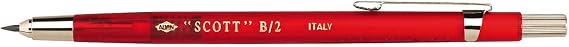 ALVIN, B/2,#34;SCOTT Lead Holder Mechanical Pencil with Transparent Plastic Barrel