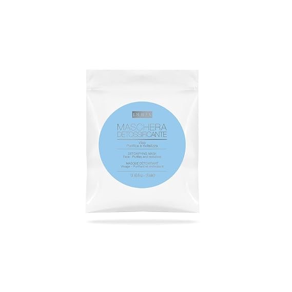 Pupa Milano Detoxifying Face Mask - Purifies, Revitalizes - Gentle and Fragrance Free Formula - Removes Pollution Residue - Infused With Gorgi Extract to Revitalize Skin - 0.6 Oz