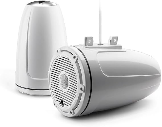 JL Audio M6 Series 7.7" Enclosed Tower Coaxial System w/Gloss White Classic Grille - M6-770ETXv3-Gw-C-3Gw [010-03856-00]