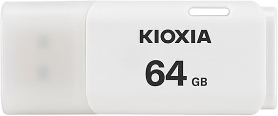KIOXIA TransMemory U202 64GB USB Memory – USB 2.0, White