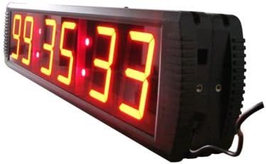 Semi-Outdoor Double Sided Led Wall Clock 4" 6 Digits Large Digital Countdown Clock Remote Control