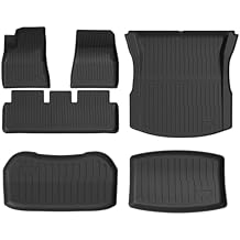 Tesla 2024-2026 Model 3 Highland 6PCS Full Set Customized TPE Floor Mat, Front Trunk Mat, Rear Trunk Mat (6PCS Set Model 3 Floor mats)
