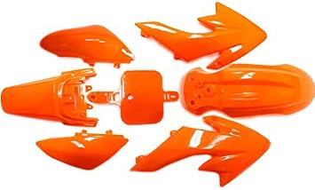 Plastic Fairing Fender Kit for Honda CRF50 XR50 CRF 50 XR 50 SSR SDG 107cc 125cc Chinese Dirt Pit Bike (Orange)