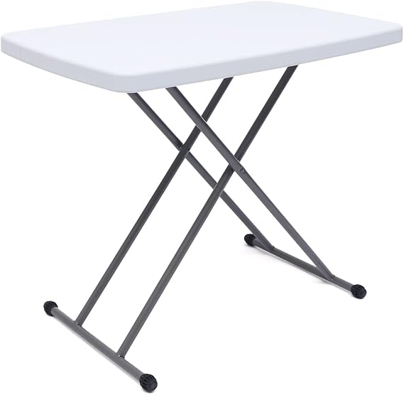 Folding Table 2.5 Foot, Portable Heavy Duty Plastic Utility Foldable Table Small Indoor Outdoor Folding Table, Camping and Party