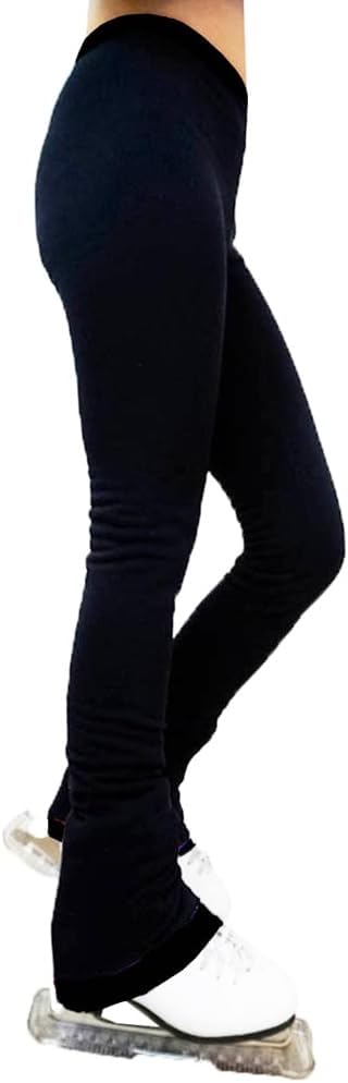 Figure Skating Practice Pants Polar Fleece Thermal Black Blue Purple UGSP2 ice Skating Pants for Girls Women