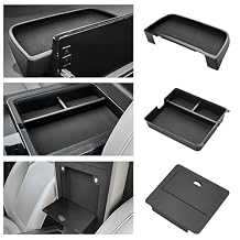 Autorder 3PCS Center Console Organizer for 2023 2024 2025 Honda Pilot Accessories Armrest Storage Box Secondary Insert Tray with Anti-Slip Mats(Console Organizer+Dash Organizer+Hidden Storage Box)