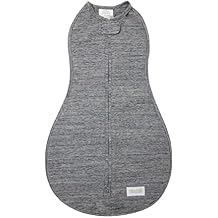 Woombie Original Baby Swaddling Blanket - Self-Soothing, Cotton Baby Swaddle with Zipper - Wearable Newborn Blanket, Twilight Heathered Gray, 5-13 lbs