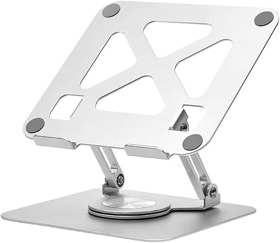 Coverzone Taşınabilir Katlanabilir Folding Alüminyum Notebook Stand Alüminyum Ayarlanabilir Açı Ve Katlanabilir Portatif Rahat Kullanım 11 inç 17 İnç Dizüstü Bilgisayar ve Laptop Stant | X2