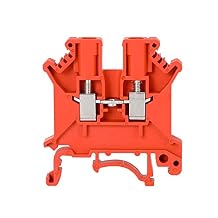 100 Pack UK3N DIN Rail Terminal Block Screw Clamp Connector 800V 32A - Orange
