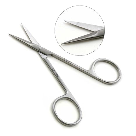 Iris Scissors 4 1/2" Straight, Sharp Points, Left Hand