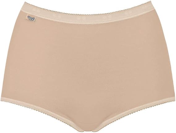 Sloggi Maxi Briefs Knickers Basic+ Brief 3 Pack 95% Cotton High Rise Lingerie