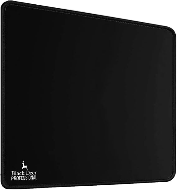 Black Deer Oyuncu Mouse Pad, Fare Altlığı, Kenar Dikişli, Kaymaz Taban, Ofis Tipi, Pürüzsüz Yüzey, Çalışma Masası Altlığı (35x28 M)