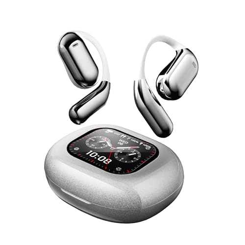 Wireless Open Ear Earbuds 70hrs Bluetooth 5.4 Ear buds Sport, Multi-functional Headphones 2025 New Intelligent Touch Screen Ultra Comfy Over Ear Earbuds with Earhooks, IPX5 Waterproof for Exercise