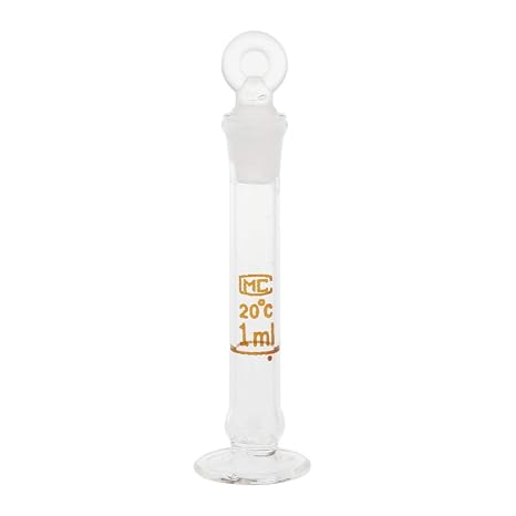 1ml/ 2ml Micro Volumetric Flask, Stands with Base, Very Stable (1 ml)