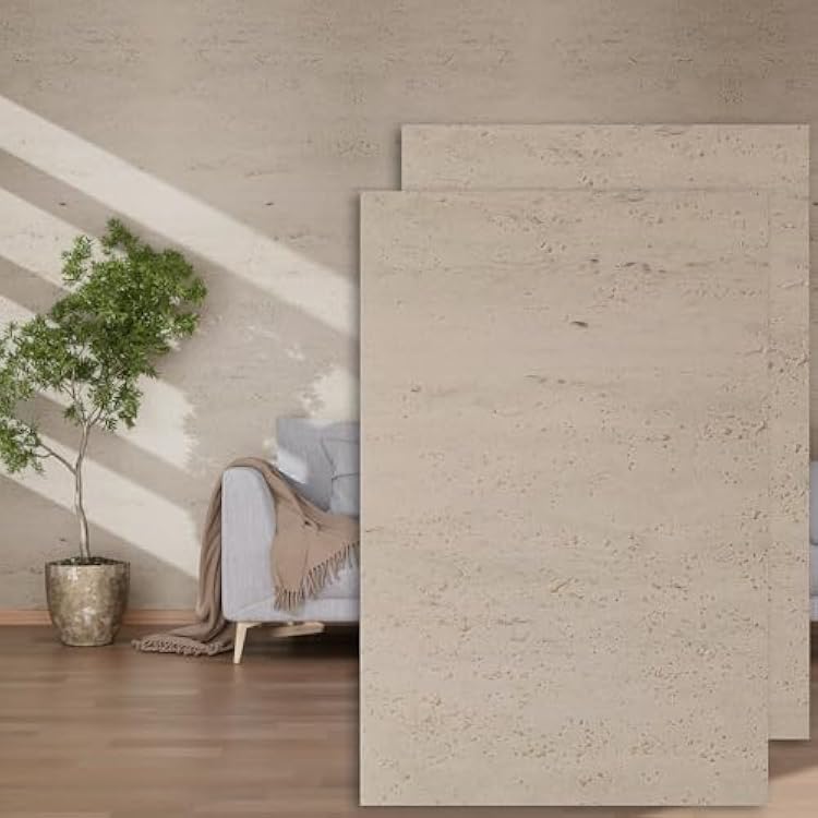 3D Wall Panels - 4PCS 47.2x23.6 Faux Stone Wall Covering - MCM Modified Clay Material for Home Art, Accent Brick, Modern ExteriorInterior Decoration, Covering 31 sq.ft TV