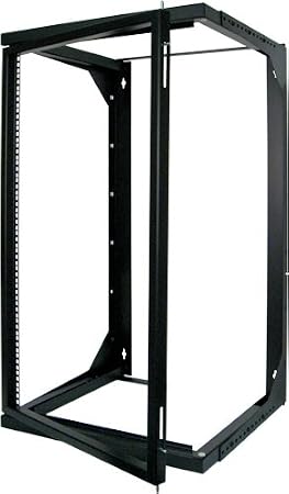 Vertical Cable 20U Open Wall Mount Frame Rack with Hinge - Adjustable Depth 18"-30" 047-WSM-2026