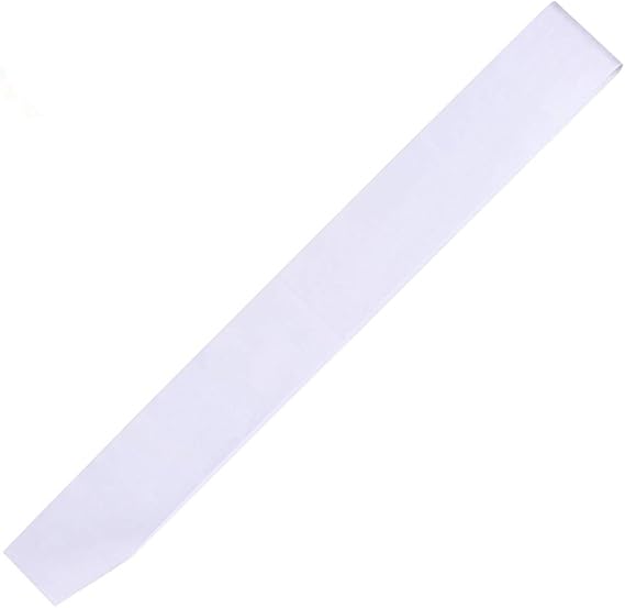 DJDZ 4 Pack White Blank (Plain) Satin Sash Party Accessory for Party,Wedding Decorations and DIY - Design Your Own Sash (White)