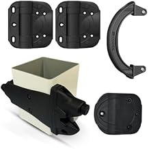 Safetech Hardware ViperX5-5 Gravity Gate Latch, CoilKlik Gate Hinges, Gate Handle & Large Gate Stop Bundle