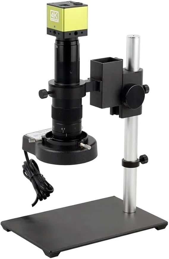 Microscopes Equipment 100X 120X 180X 200X 300X 500X UHD 8MP 4K HDMI Vision Inspection Industrial Measurement Electron Microscope Camera for PCB Phone Watch Jewelry Check(180X)