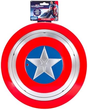 MARVEL Captain America Official Costume Accessory - Plastic Shield with Elastic Handles