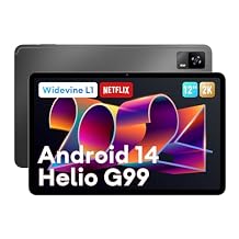 Headwolf 12 inch Tablet Android 14, HPad6 20GB RAM 256GB ROM Helio G99 Octa Core, 2K Display, 8800mAh