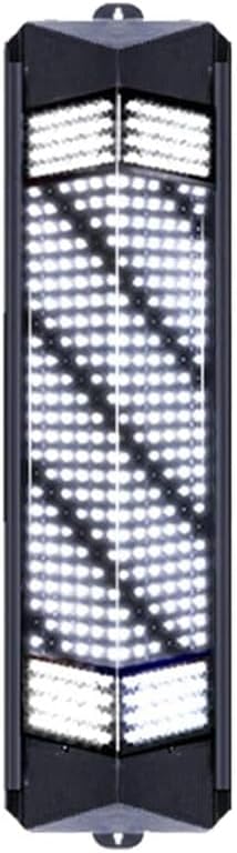 Colorful Rotating LED Salon Light, Barber Poles Outdoor, Barber Shop Signs Pole Rotating Illuminated Light Hair Salon Shop Beauty Sign, Wall-Mounted,Black,155X23CM