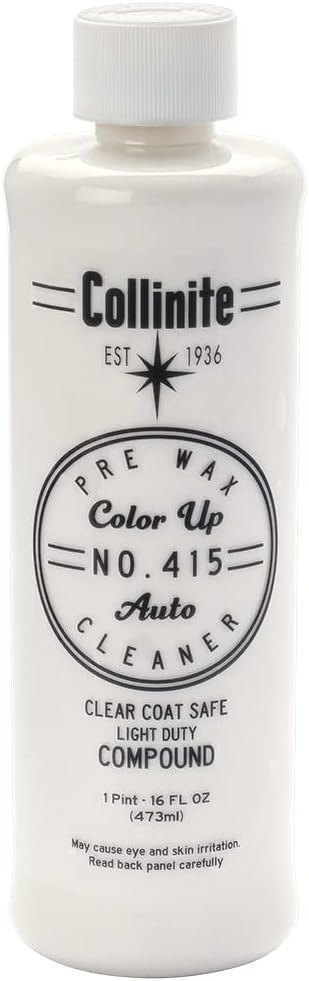 Collinite 415 Color Up Cleaner Compound-Stain/Oxidation Remover. Easy to Use Formula Restores Shine/Enhances Look. Preps Surface Fast for Wax Protection. For Cars, Trucks, RVs, Fiberglass (16 fl oz)