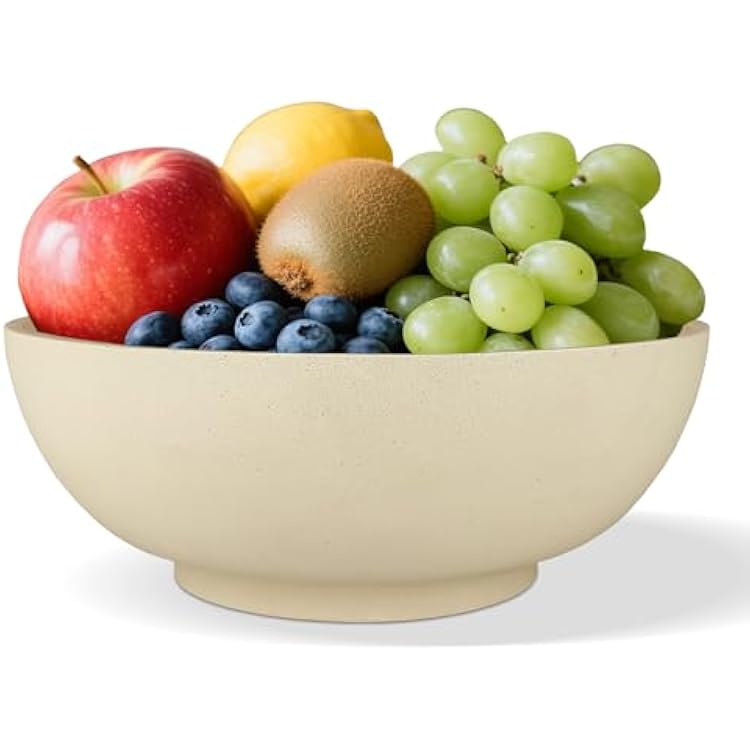 Large Decorative Bowl, Fruit Bowl for Kitchen Counter, Modern Handicraft Resin Pedestal Decorative Bowl for Home Decor, Key Holder for Entry Table, Home Decor Accent