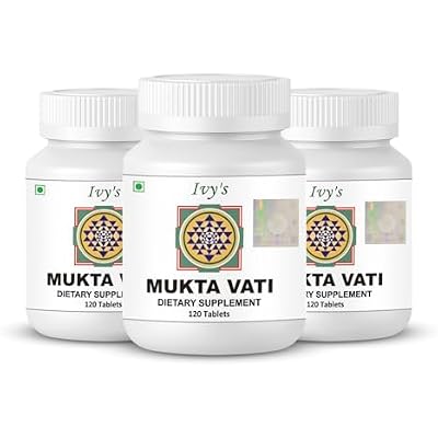 Ivys Mukta Vati 360 Tablets - Potent Ayurvedic Herbal Supplement for Blood Pressure Support & Heart Health with Gotu Kola, Arjuna Bark & More - Talc Free, Laboratory Tested