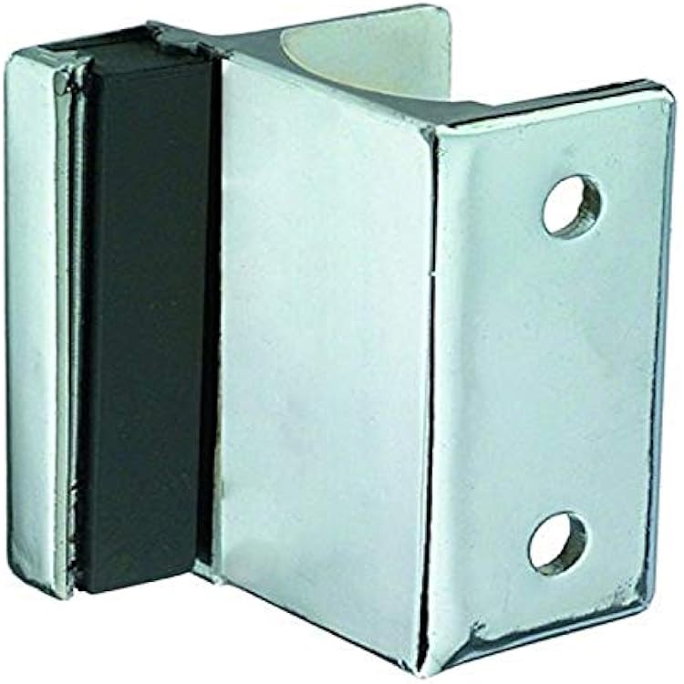 Harris Hardware TP5410 Strike & Keeper Die Cast Zamac Bracket for 1-14 Thick Pilasters, Chrome Plated
