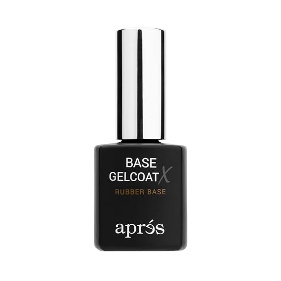 APRES Base Gelcoat X - 15ml - Scratch Resistant Rubberized Soft Gel Nail Polish Soak Off Base Coat