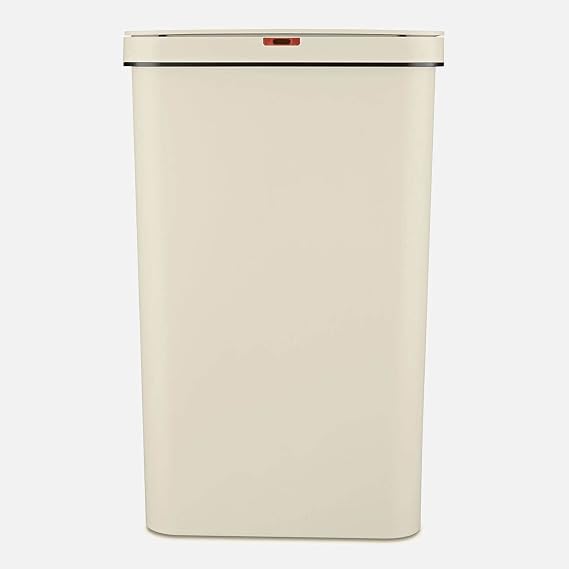 Tower Sensor Bin with Retainer Ring, Battery-Operated, 50L, Cream, T838005C