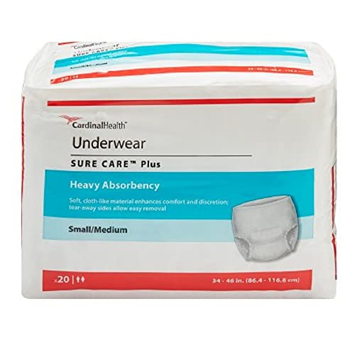 Sure Care Adult Underwear Pull On Medium Disposable Heavy Absorbency, 1605 - Pack of 20