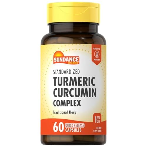 Sundance Turmeric Curcumin Complex | 60 Quick Release Capsules | Traditional Herbal Supplement | Non-GMO and Gluten Free Formula