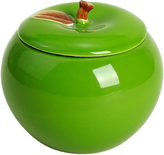 Ceramic Apple Shape Container Food Storage Jar with Lid