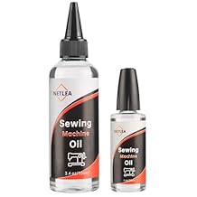3.4OZ+1oz Sewing Machine Lubricant with Oil Applicator, Commercial & Industrial Mineral Embroidery & Sewing Machine Oil for Lubricating Moving Parts of Textile Machinery