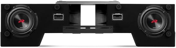Alpine R2-DB8V-TRK Dual 8 Halo R-Series Preloaded Truck Subwoofer Enclosure | Preloaded pair of 8 inch woofers, complete bass upgrade for pickups, simplified wiring and install, compact cab-friendly fit