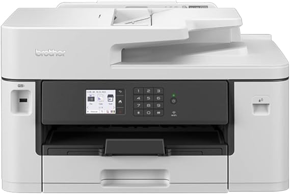 Brother MFC-J5340DW Wireless Colour Inkjet Printer | 4-in 1 | (Print/Copy/Scan/Fax) | Wi-Fi/USB/NFC | A3 Print |6.8cm LCD Screen, UK Plug