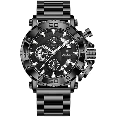 Poedagar Luxury Watch for Men Calendar Luminous Waterproof Business Man Clock Male Chronograph Stainless Steel Mens Quartz Watches