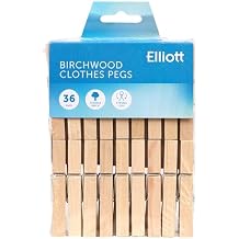 Elliott 36 Wooden Hardwood Clothes Pegs