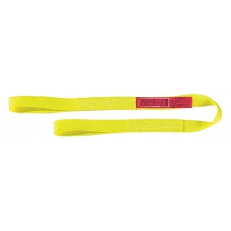 Lift-All Web Sling, Type 3, Nylon, 2inW, 4 ft.L, Yellow