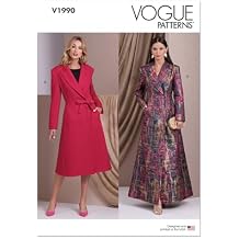 Vogue Misses' Lined Coats Sewing Pattern Packet, Sizes 18-20-22-24-26, Multicolor